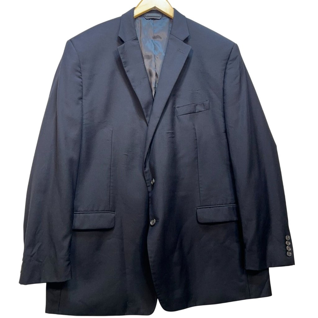 Lauren Ralph Lauren Men's Office Career Two Button Wool Blazer Size 50l Black